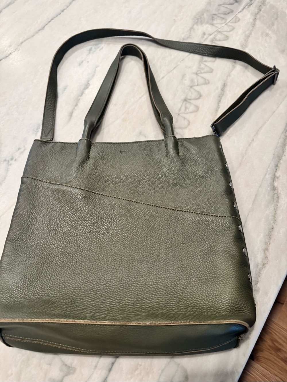 Hammitt Drew Olive Green Leather Tote